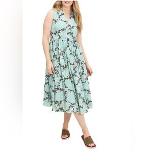 NWT Kate Spade Dahlia Burnout floral detail belted dress beach resortwear sz. 10